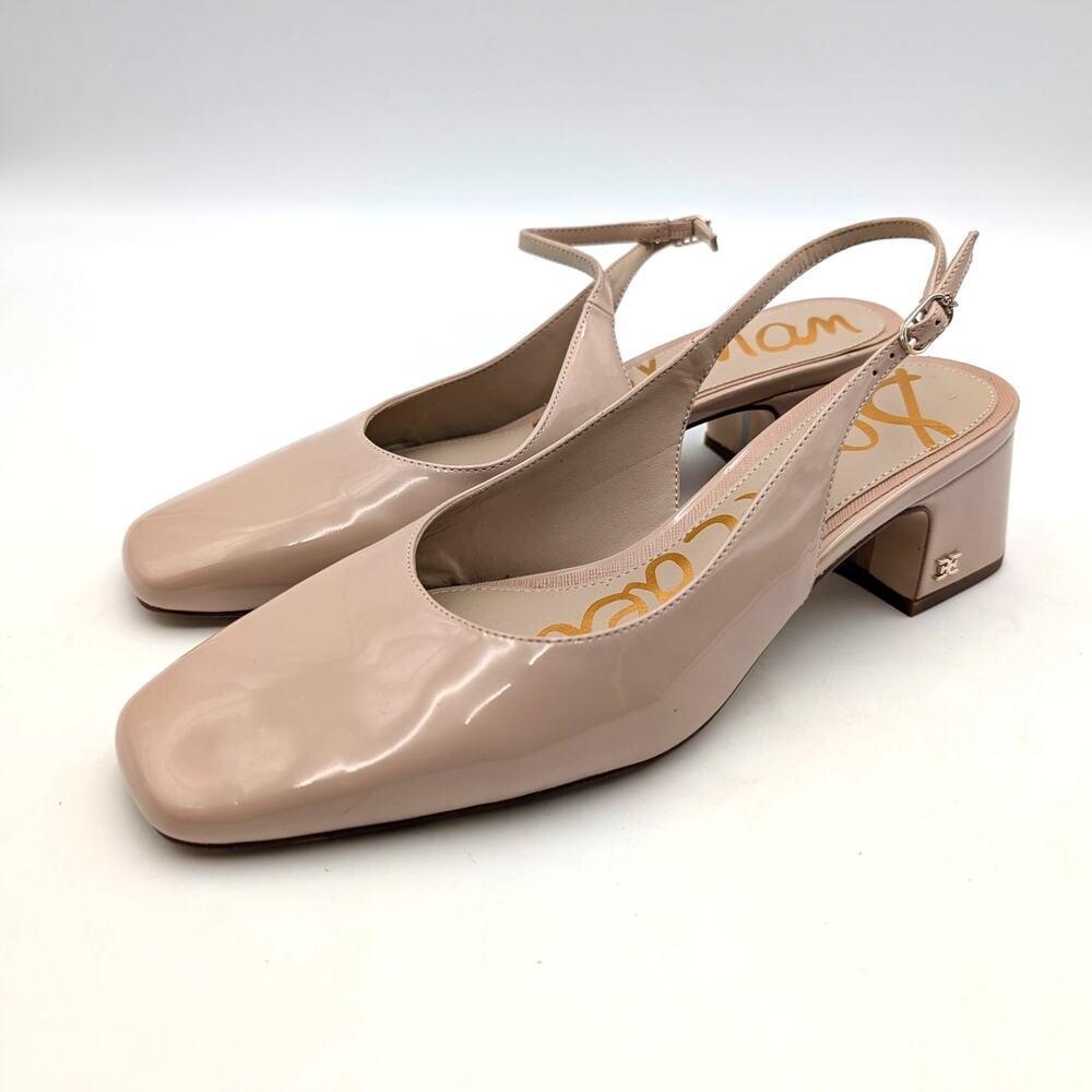 Sam Edelman Terra Slingback Block Heel Pump Women's Nude Size US9M EU40